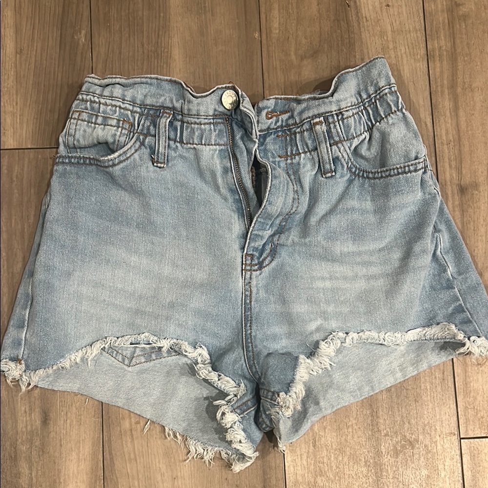 Denim Frayed Hem Women's Shorts